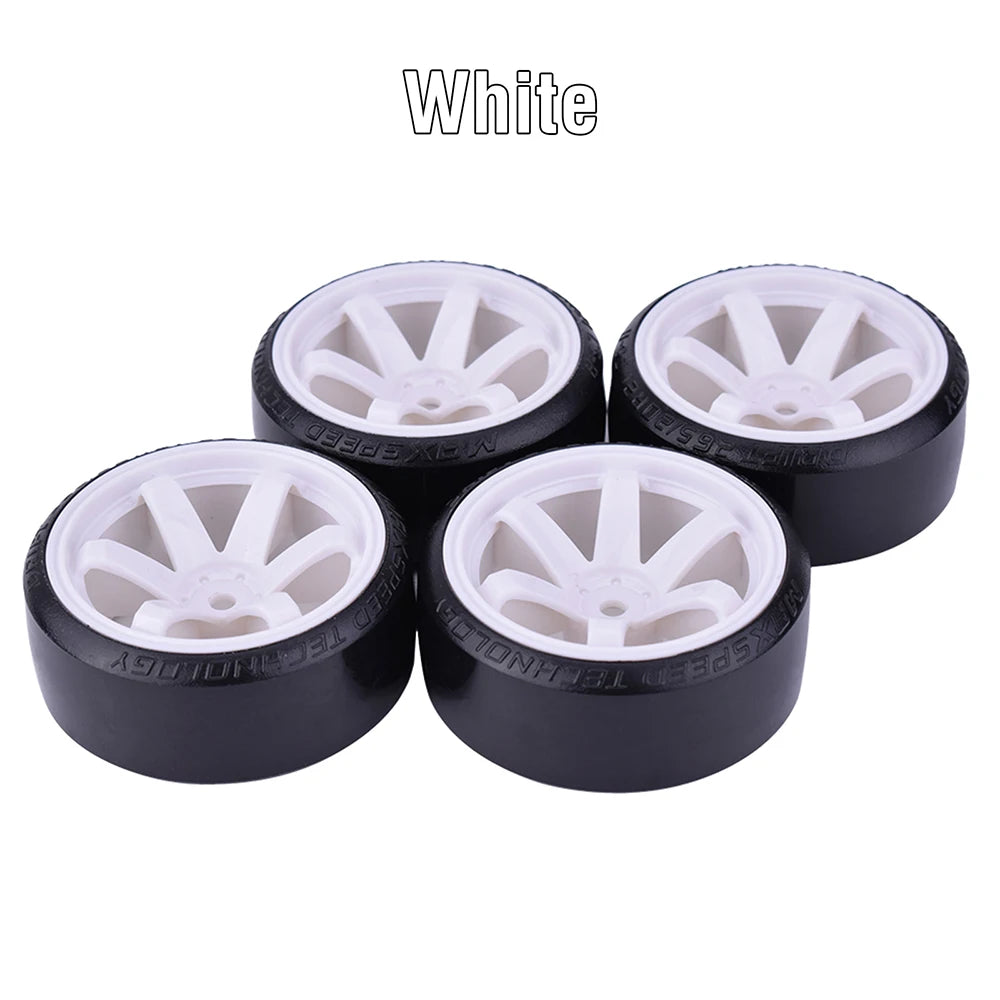 4pcs 1/10 RC Drift Tires Wheels Set Hard Tread 12mm Hex for HPI HSP - EXPROTAS