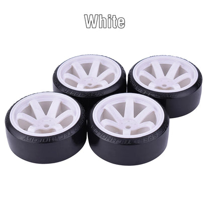 4pcs 1/10 RC Drift Tires Wheels Set Hard Tread 12mm Hex for HPI HSP - EXPROTAS