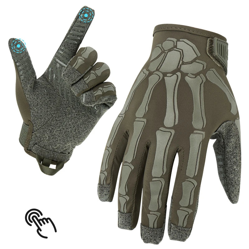 Tactical Full Finger Screen Motorcycle Gloves Outdoor Breathable Knuckle