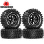 4pcs 1.9 Rubber Tires & Beadlock Wheels for 1/10 RC Crawler TRX4 SCX10 Gen8