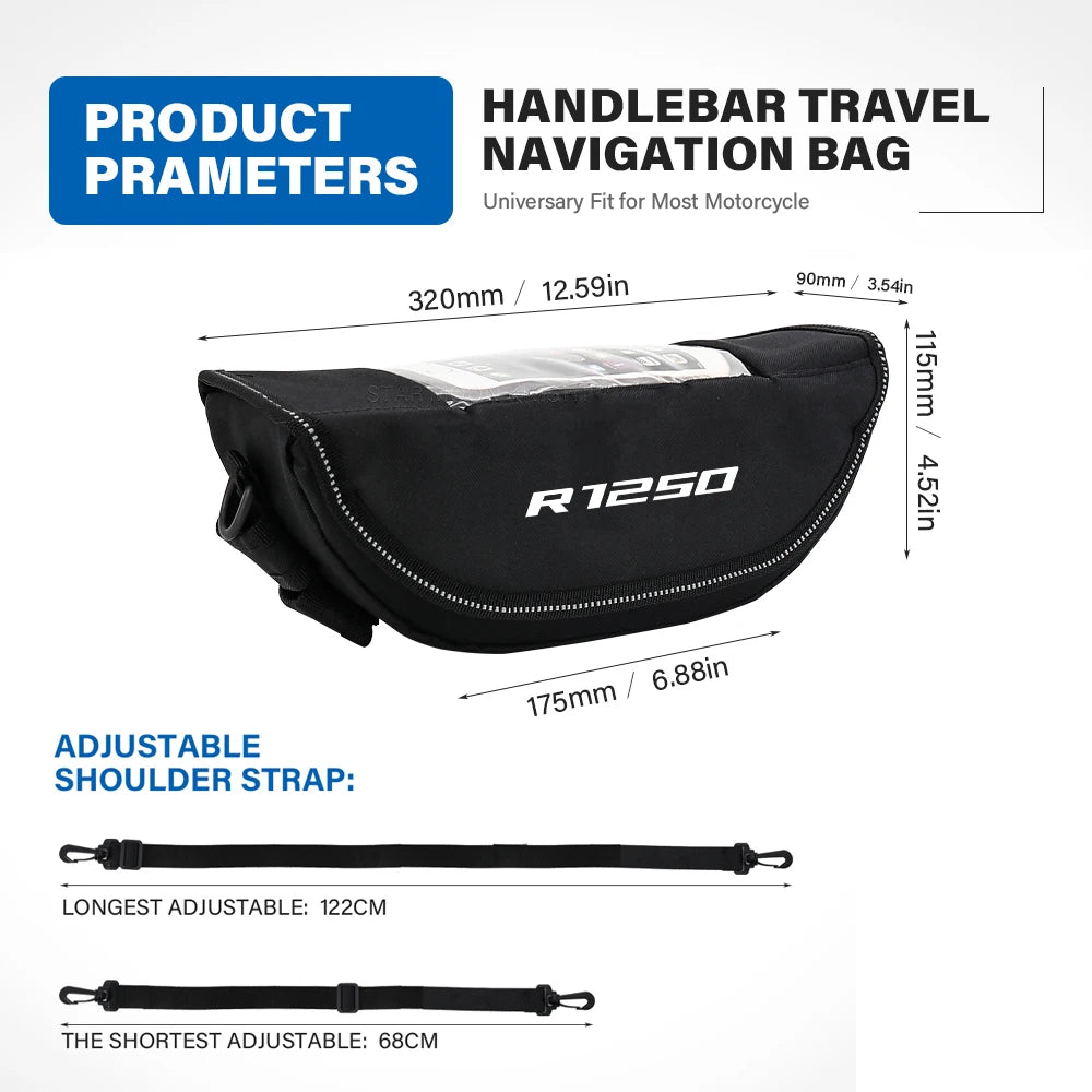Waterproof Handlebar Tool Storage Bag for BMW R1250GS R1200GS F850GS F750GS