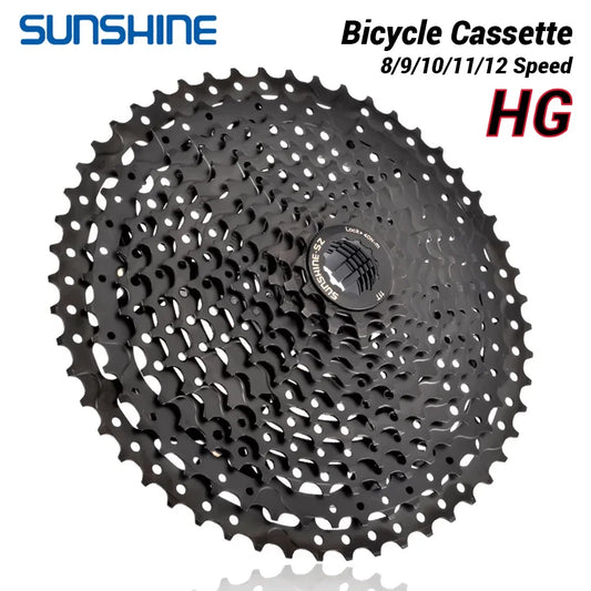 SUNSHINE MTB Cassette 8/9/10/11/12 Speed HG Sprocket for Shimano Freehub