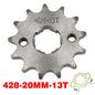 Chain 428# 17mm 20MM 10t 11T 12t 13T 14T 15t 16t 17T 18t 19T Motorcycle Sprocket