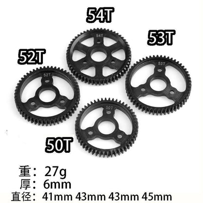 RS RC 0.8M 32P Hardened Steel Spur Gear 50T 52T 53T 54T for Traxxas 4x4