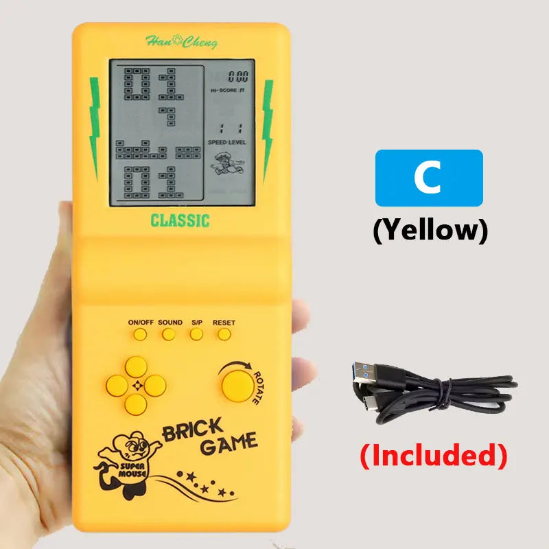 Rechargeable Portable Pocket Game Console for Tetris Machine Puzzle Toys