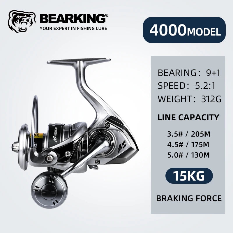 Fishing Reel Spinning Saltwater 1000-6000 9+1BB Max Drag 20KG