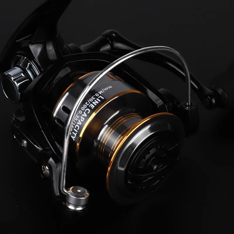 Spinning Fishing Reel 1000-7000 5.2:1 Gear Ratio 26LB Max Drag CNC Spool