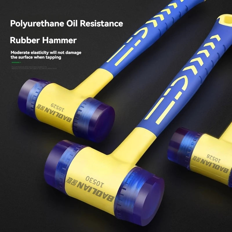 Rubber Handle Hammer Double-Headed Insulated 25mm-45mm for Installation Work