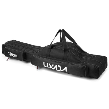 Lixada 3-Layer Fishing Rod Bag 90/120/150cm Folding Pole Reel Tackle Case