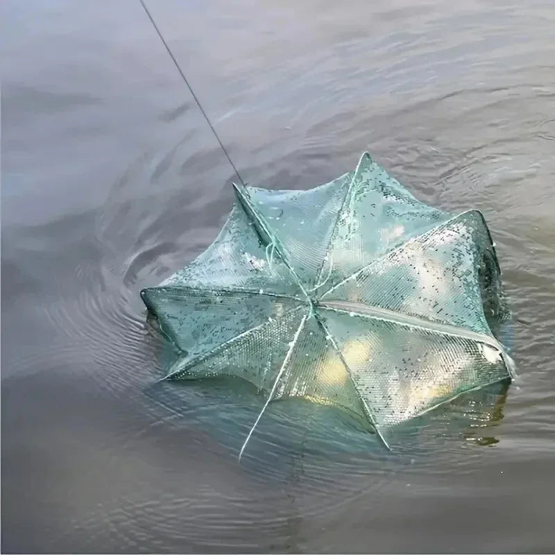 Fishing Net Crayfish Trap Folding Mesh Cage Crab Shrimp Catcher