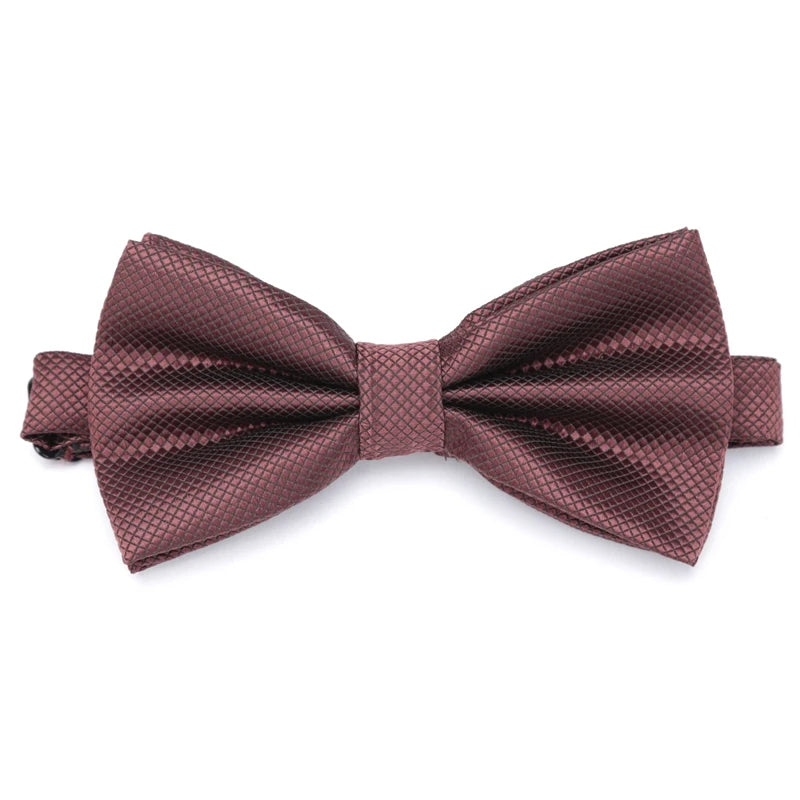 Bow Tie Solid Color Adjustable Wedding Party Ties for Men Women