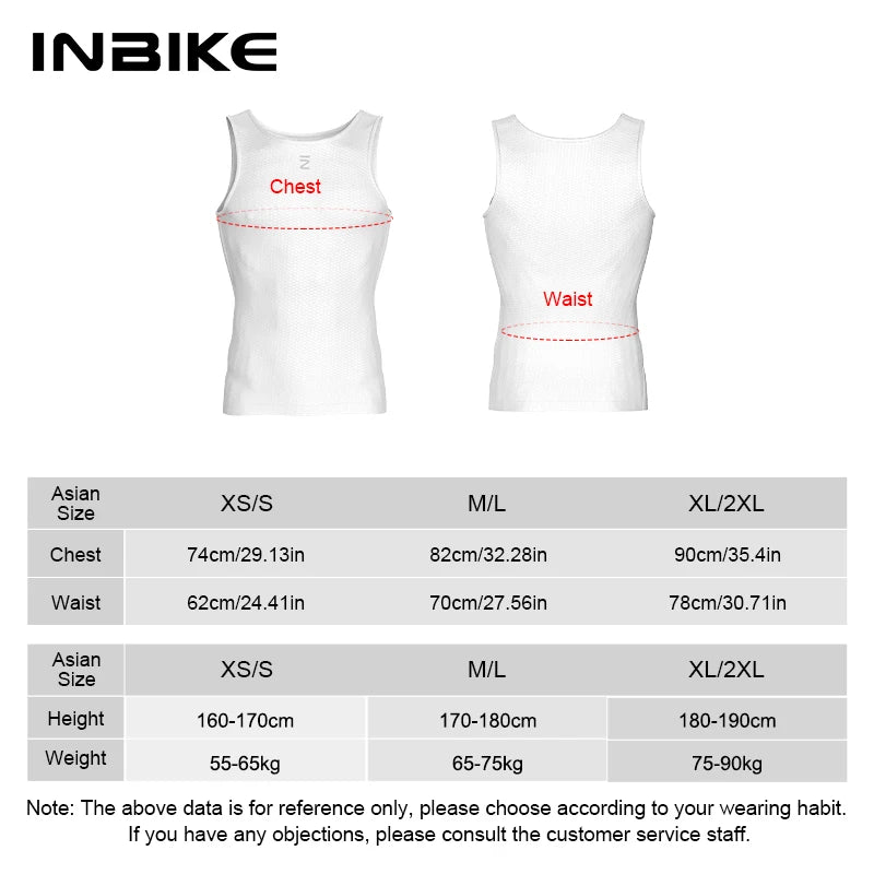 Quick Dry Cycling Base Layer INBIKE Mens Sleeveless Mesh MTB Road Vest