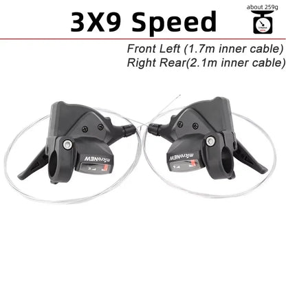 MicroNEW MTB Shifter Lever 3x7 3x8 3x9 3x10 3x11 Speed Front Rear Trigger Shift