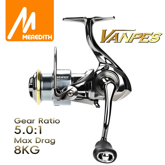 Fishing Reel Spinning 8Kg Max Drag EXPROTAS Vanpes 5.0:1 Gear Ratio