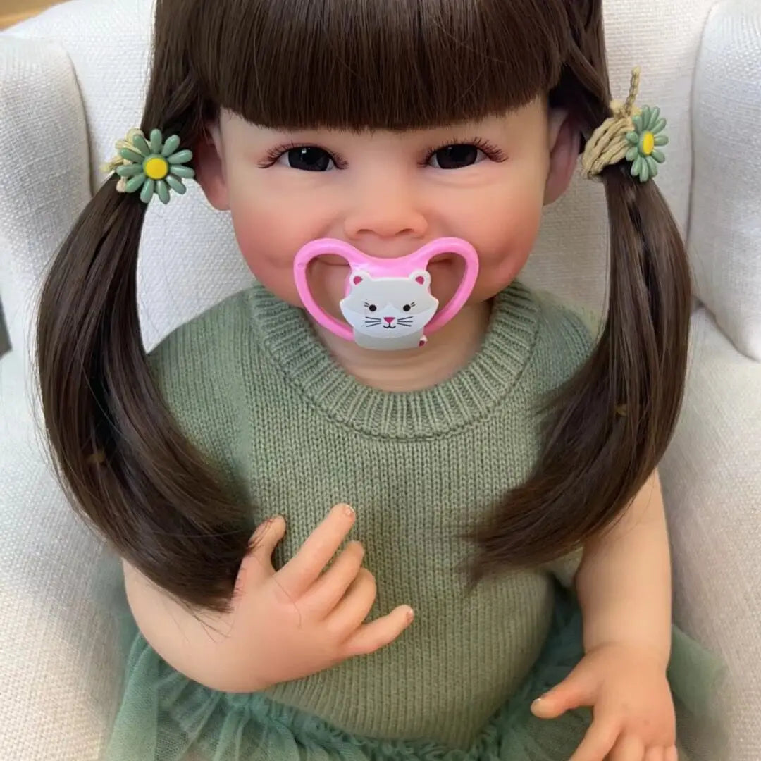 NPK 55CM Full Body Soft Silicone Reborn Toddler Doll Raya Lifelike Soft Touch High Quality Doll Gifts for Children-EXPROTAS