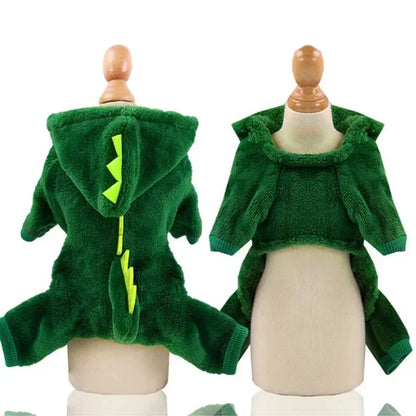 Pet Cat Dog Dinosaur Costume Hoodie Halloween Clothes for Small Dogs