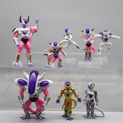 8pcs Dragon Ball Frieza PVC Figures Collectible Anime Statue Model Set
