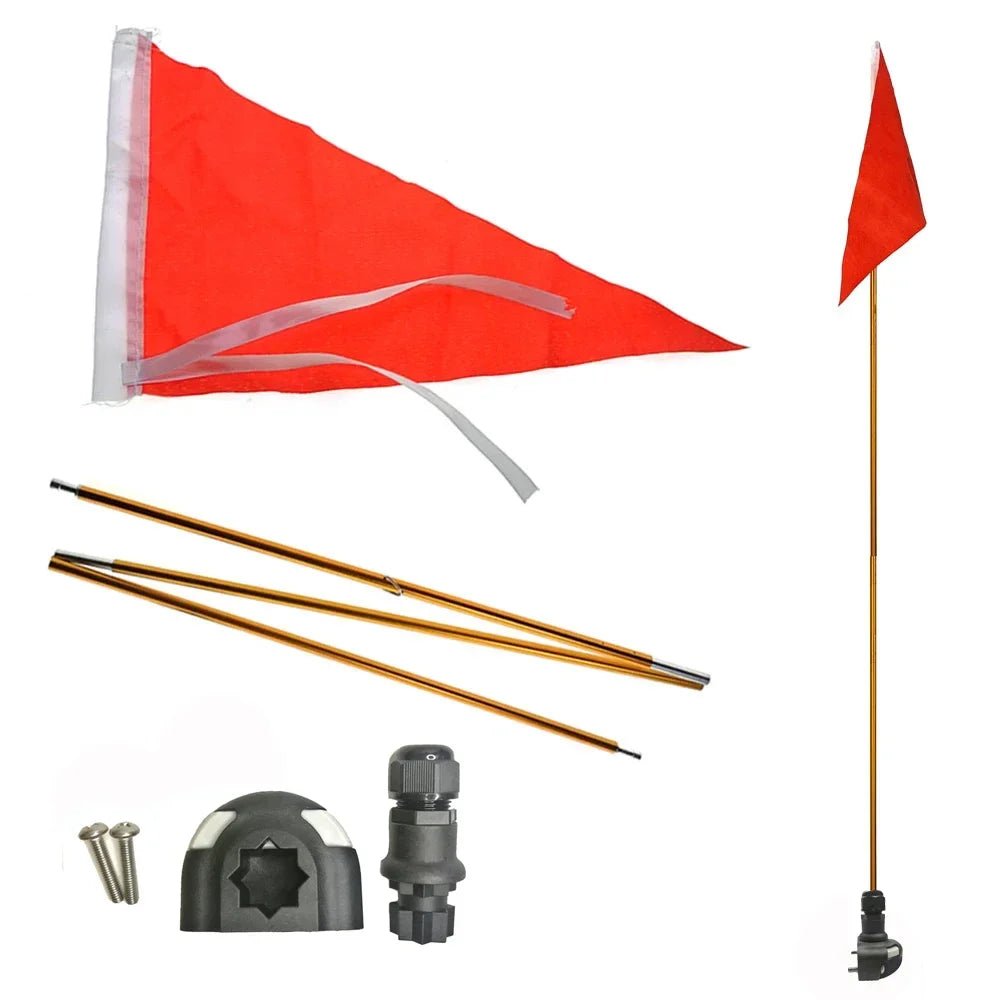 Kayak Safety Flag for Canoe Paddle Boat High Visibility Mount Accessories