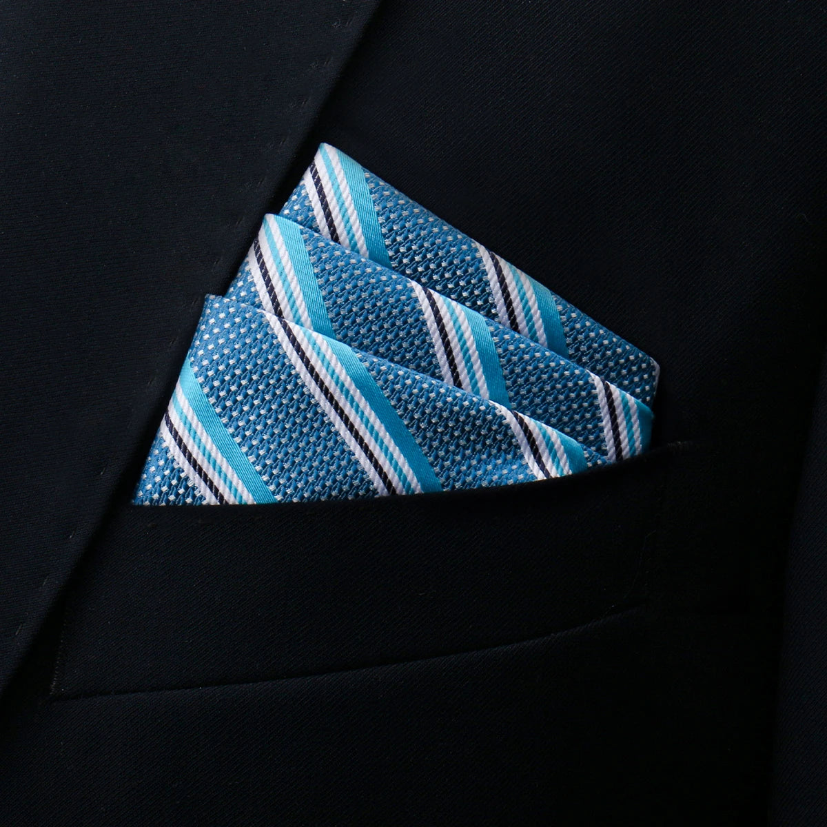 Mens Pocket Square Handkerchief Solid Satin Wedding Accessories