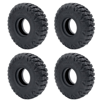 YEAHRUN 4Pcs 1.0inch Soft Rubber Wheel Tires 50/54/58/62/64/65mm for TRX-4M 1/18 Axial SCX24 1/24 RC Crawler Car Upgrade Parts-EXPROTAS
