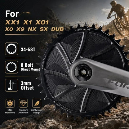 Goldix Direct Mount Chainring 3mm Offset for Sram XX1 X01 X0 X9 NX SX
