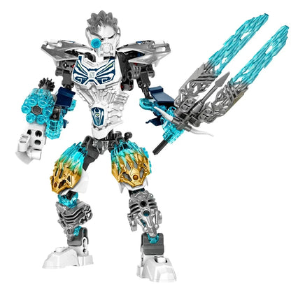 Superheroes Bionicle Golden Mask Robot Mecha Building Blocks Bricks Boys Toys