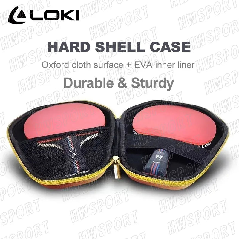 LOKI Table Tennis Racket Case Hard Shell Ping Pong Racket Paddle Cover Bag Durable EVA Inner Table Tennis Accessories-EXPROTAS
