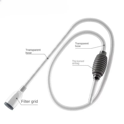 Fish Tank Siphon Vacuum Cleaner 1.7m Gravel Water Changer Aquarium Tool