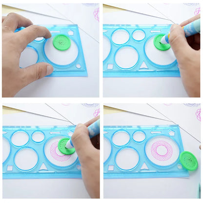 Geometry Spirograph Drawing Stencils Art Templates Creative Kids Educational Toy