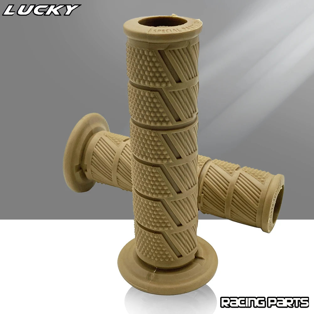 Retro Motorcycle Handlebar Grips 7/8" 22mm 24mm Vintage Cafe Racer Rubber Parts