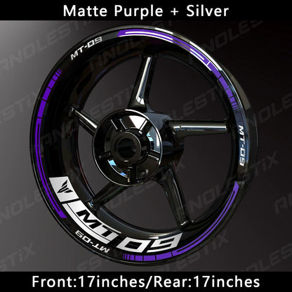 Reflective Motorcycle Wheel Sticker Hub Decal Rim Stripe Tape for YAMAHA MT-09