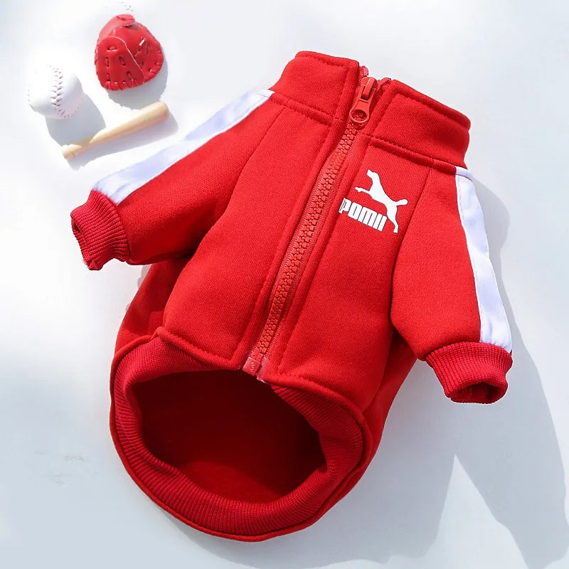 Baseball Dog Jacket for Small Medium Pets Winter Coat Clothing Outfit