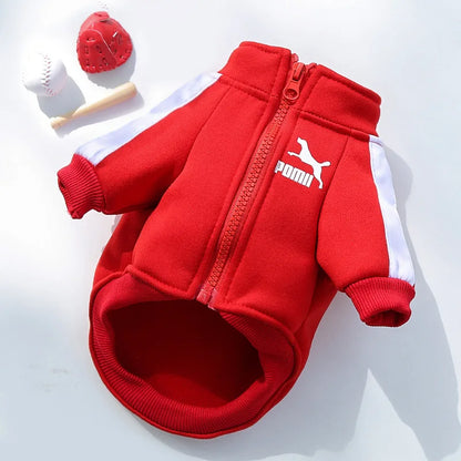 Baseball Dog Jacket for Small Medium Pets Winter Coat Clothing Outfit