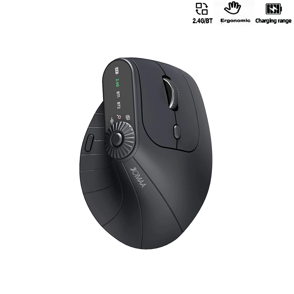 Wireless Vertical Mouse Rechargeable Ergonomic Optical Mice with Adjustment Knob