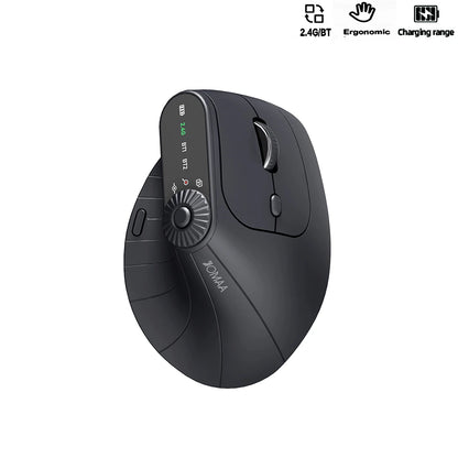 Wireless Vertical Mouse Rechargeable Ergonomic Optical Mice with Adjustment Knob