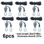 6Pcs Tie Down Rope Camping Tent Tightener Pulley Ratchet Awning Hook