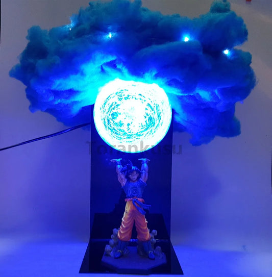 Anime Figures Manga Dragon Ball Z Son Goku Led Broly Super Saiyan DIY Set Toys Action Figure Vegeta Blue Cloud PVC Model Lampara-EXPROTAS