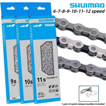 Bicycle Chain 6/7/8/9/10/11 Speed MTB 10v 11v 12v 116/126 Links