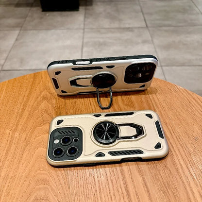 360 Rotating Ring Armour Case for iPhone 11-17 Air Pro Max Plus Heavy Duty