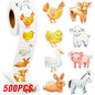 100-500pcs Cartoon Farm Zoo Animals Stickers Decoration DIY Reward Scrapbook