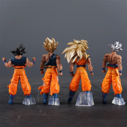 4pcs Dragon Ball Goku Figure Set Super Saiyan PVC Action Statue Model Gift