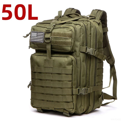 Waterproof Backpack Bag 25L/50L Tactical Outdoor Hiking Rucksack Camping