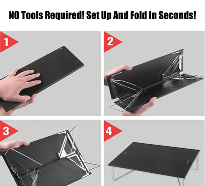 Mini Camping Table Ultralight Aluminum Folding Portable Outdoor Picnic