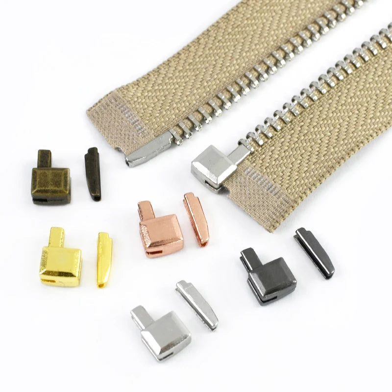 10/20/50Sets 3# 5# 8# 10# 10Sets Single Open Slider Plug Accessories Insert Box Pin Retainer for Metal Zipper Replacement Kit