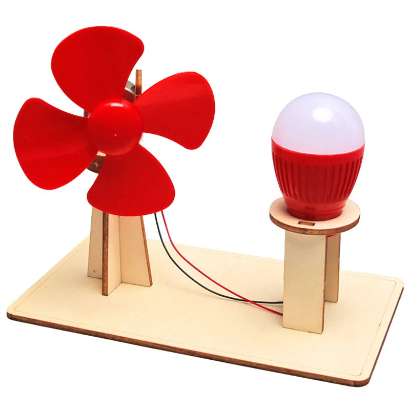 Wooden Hand Generator Science Toy for Children Physics Experiment Gadget