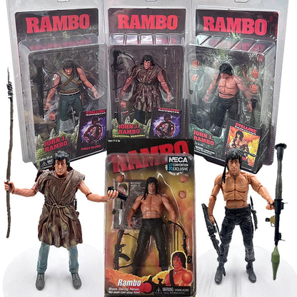 NECA First Blood John Rambo Action Figure Sylvester Stallone Film Model Toy
