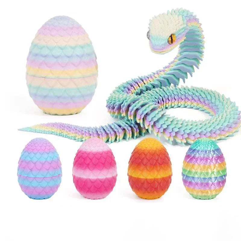 3D Printed Snake Egg Figure Toy Anime Creative Stress Relief Ornament