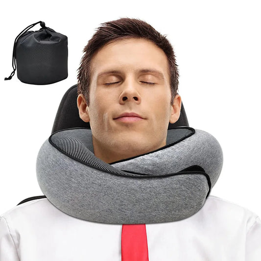 Memory Foam U-Shape Travel Neck Pillow Soft Portable Adjustable Support