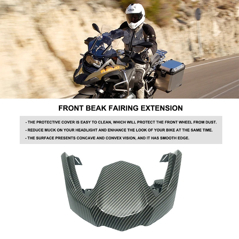 Carbon Front Beak Fender Extension For BMW R1200GS R1250GS ADV 2014-2023 Cover