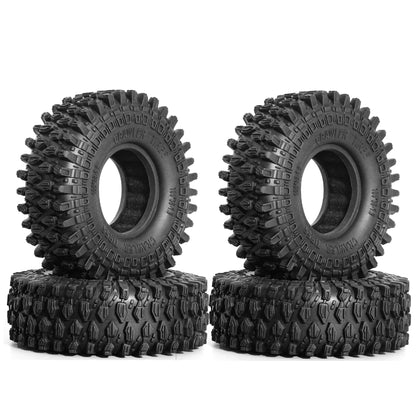 RED SPIDER 1.9 Rubber Tires for 1/10 RC Crawler TRX4 TRX6 Axial SCX10 II III Set